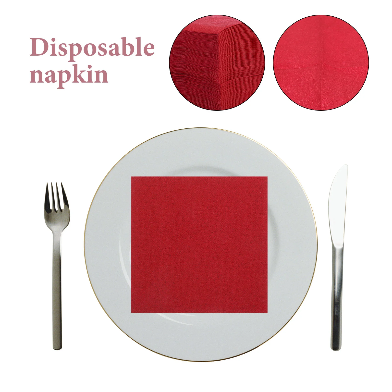 150 Pcs Dust-free Napkins Halloween Paper Wedding for Reception Red Dinner Bar Cocktail Colored