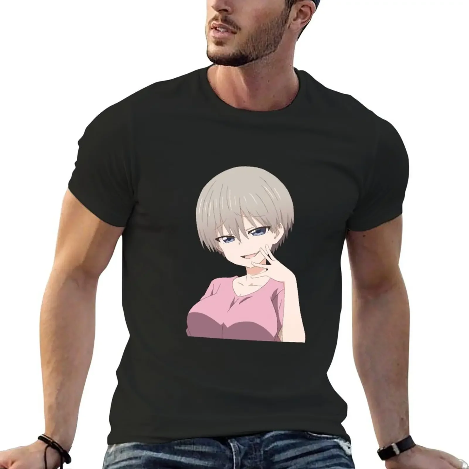 Uzaki-chan smug T-Shirt plus size clothes summer top t shirts men