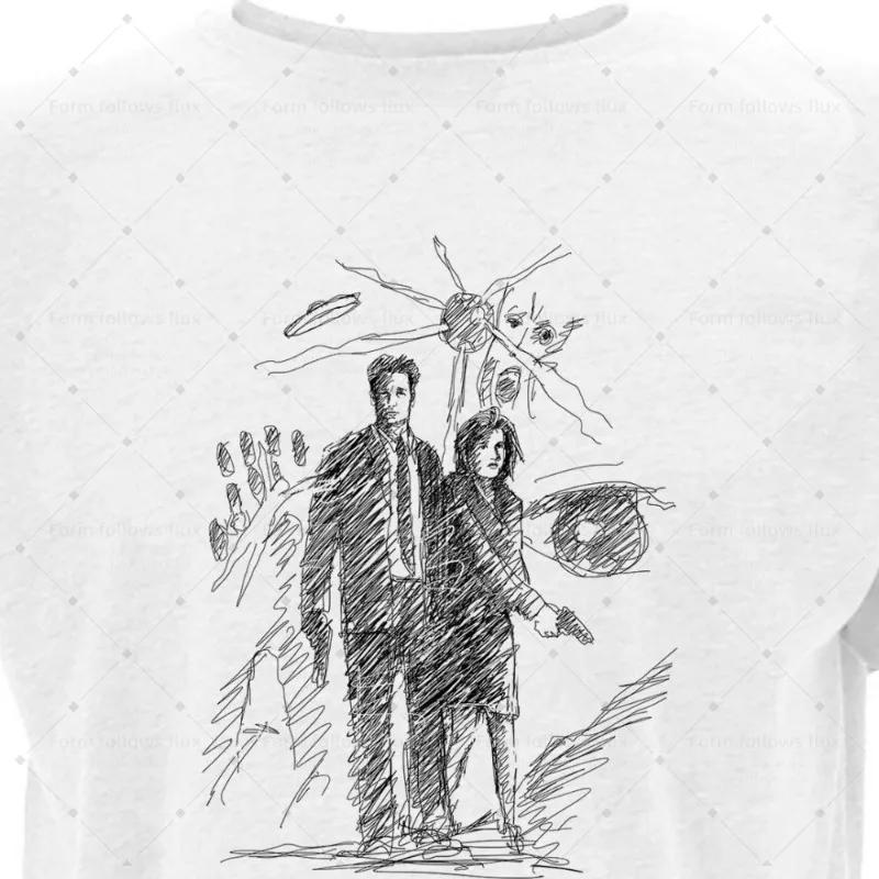 

2026 men T-Shirt Hoodie The X Files Dads Films and TV SciFi Hand Drawn Comic style Unisex S-6XL Plus Size Friendly