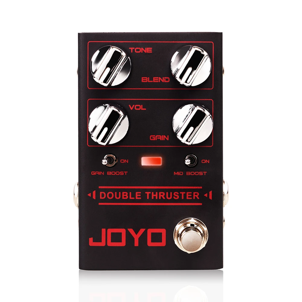 JOYO R-28 DOUBLE THRUSTER Overdrive Guitar Pedal with Independent Mid Frequency Double Gain Boost Pedal for Bass