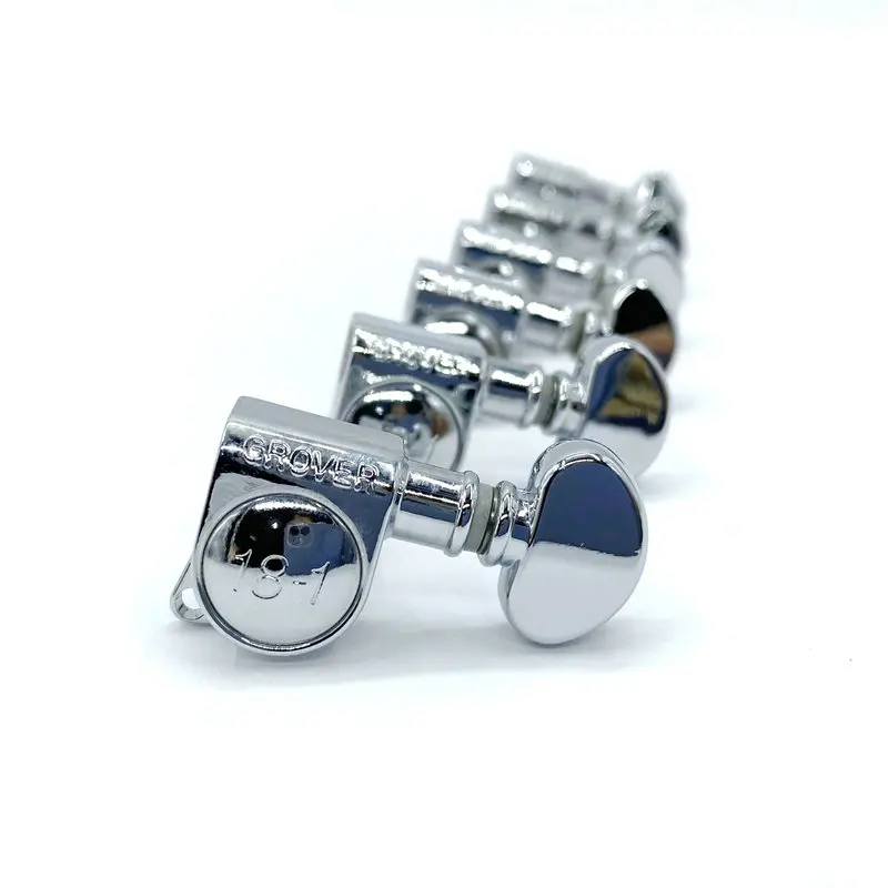 Grover 18-1Tuner Key Right Hand R6 Chrome Color Original and Genuine Made in Korea 6 Inline for Electric Guitar