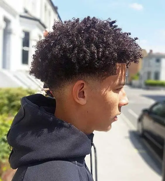 Afro-Herren-Perücke, krauses Haar, 8 mm, Herren-Toupet, australische Schweizer Spitze & PU-Basis, natürliche Echthaar-Ersatzsysteme, Prothese – Detail 2