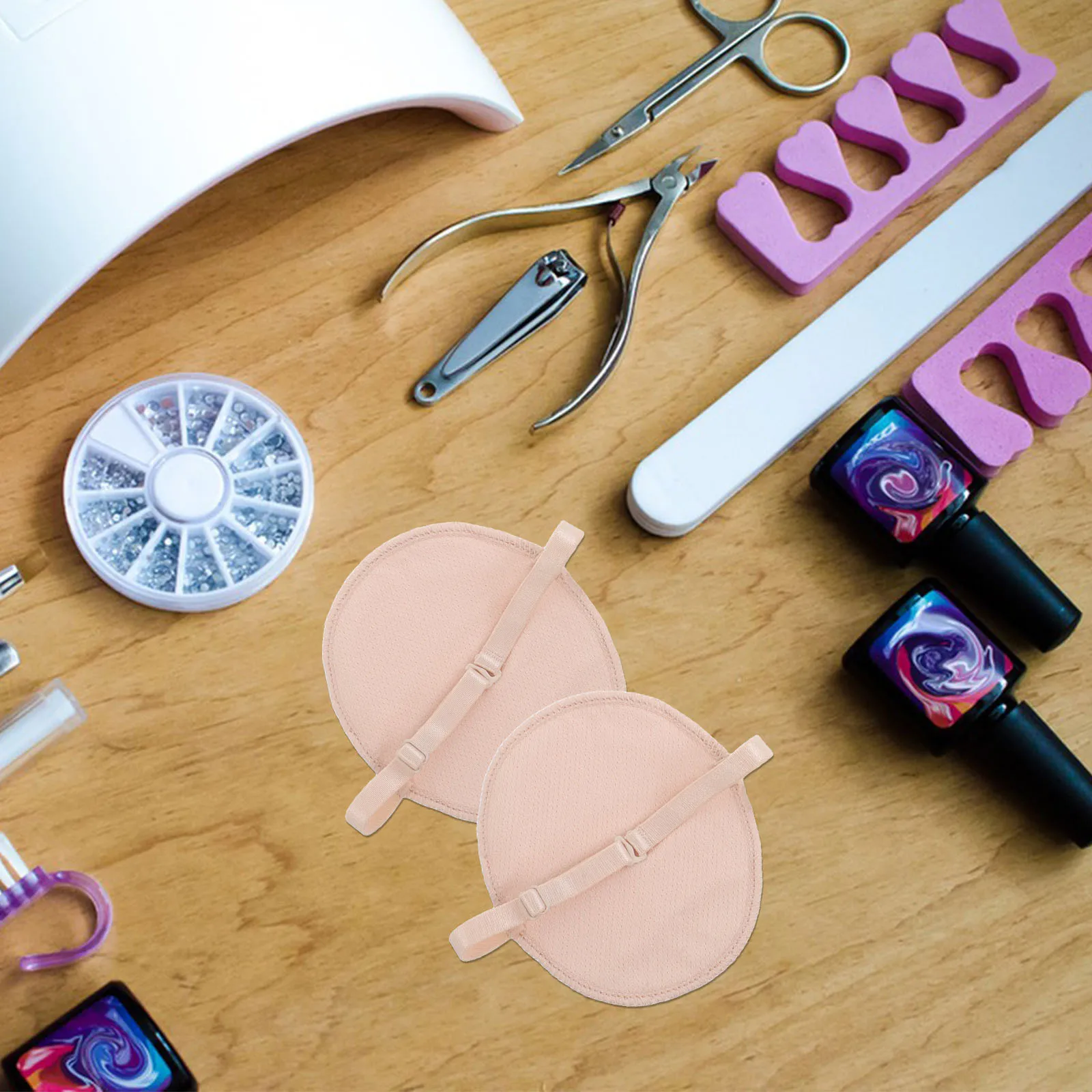 4 قطعة منصات العرق تحت الإبط لينة تنفس سريعة الجافة العسل تصميم قابلة لإعادة الاستخدام الإبط امتصاص العرق بقع منصات الإبط