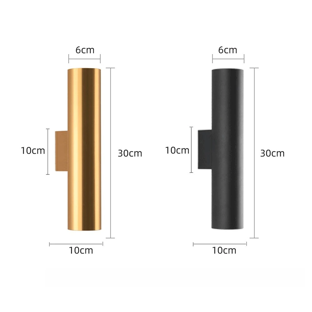 Modern simple double-headed cylindrical wall lamp, living room background wall lamp, bedroom bedside wall lamp
