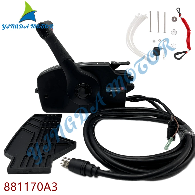 881170A3 Remote Control Box with 8 +1 Pins for Mercury Outboard Motor Side Mount Boat accessories