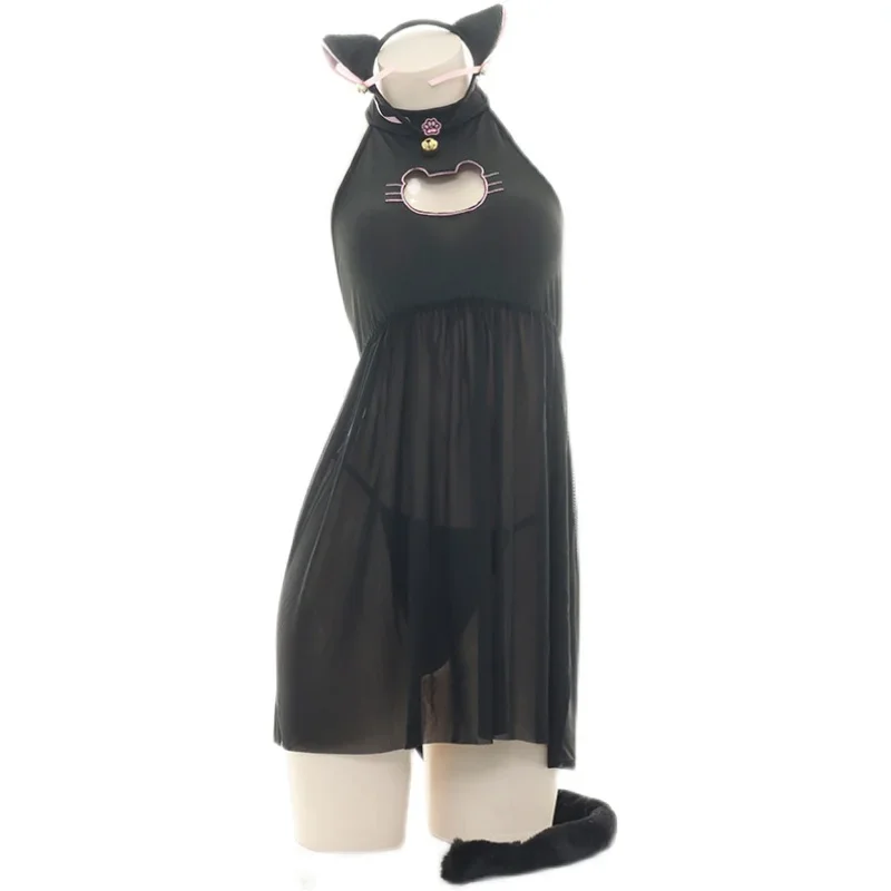 Lolita Girl Cute Cat Maid fur s, Pyjama Uniform, Gelcat Tail, Patte Swimsuit, Pool Party Cosplay Clothes