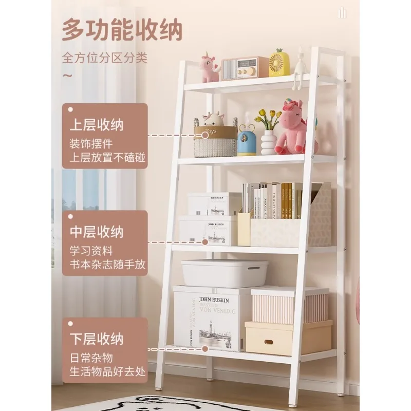 

Storage rack in kitchen, floor to ceiling, bedroom, trapezoidal rack, multi-layer snack bookshelf, bathroom, bathroom