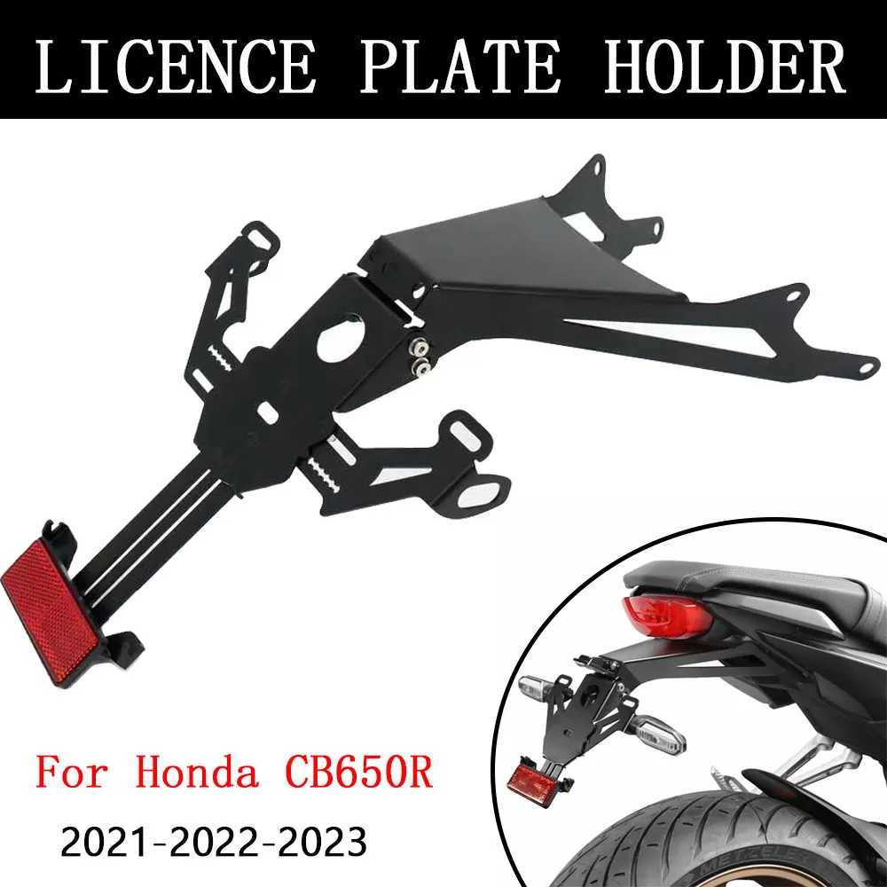 

NEW Motorcycle Rear Short Tail Stock License Plate Holder Tailstock Bracket Kit For Honda CB650R CB 650 R CB 650R 2021 2022 2023