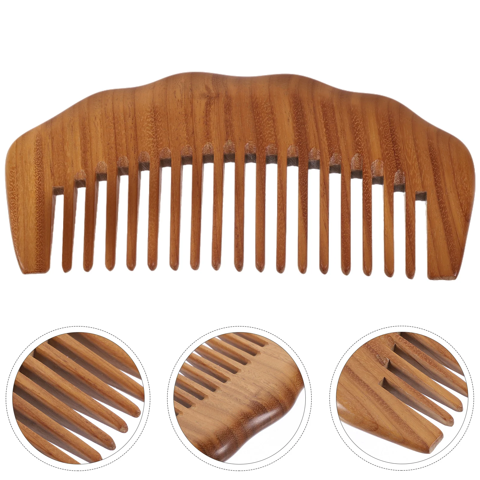 

Wooden Hair Comb Medium Teeth Scalp Massager for Curly Hair Portable Small Size Wavy Bag Comb Women Men Travel Use