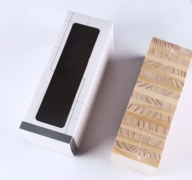 ElegantMahj Timber Tower houten blokkenstapelspel - familiespel voor binnen en buiten, partyspel