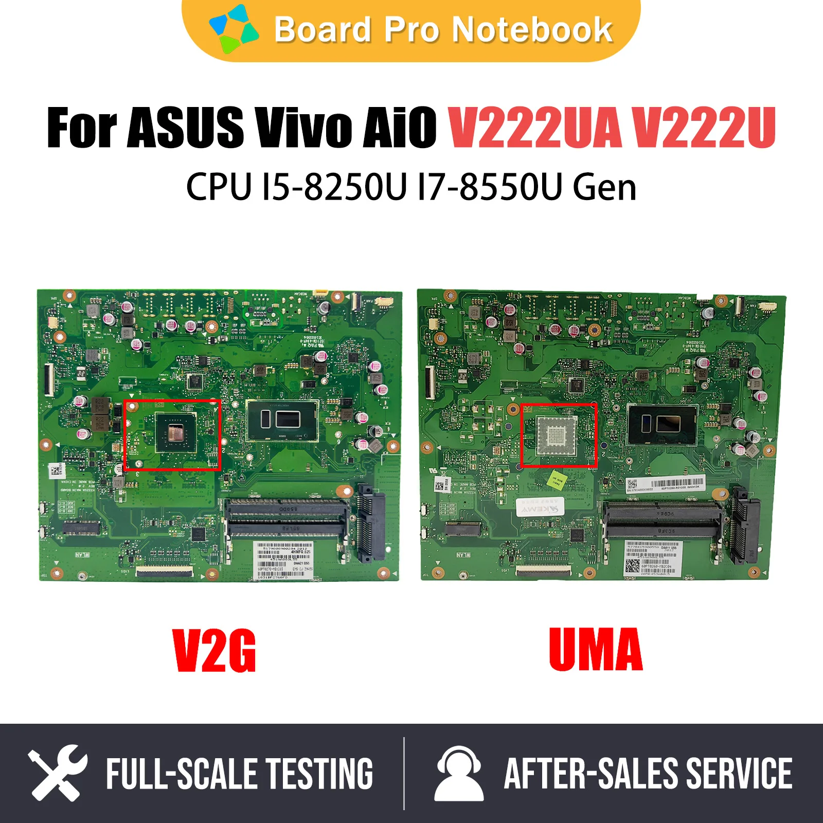 V222U Motherboard For ASUS Vivo AiO V222UA for All-in-one Machine With I5-8250U I7-8550U CPU Fully Tested