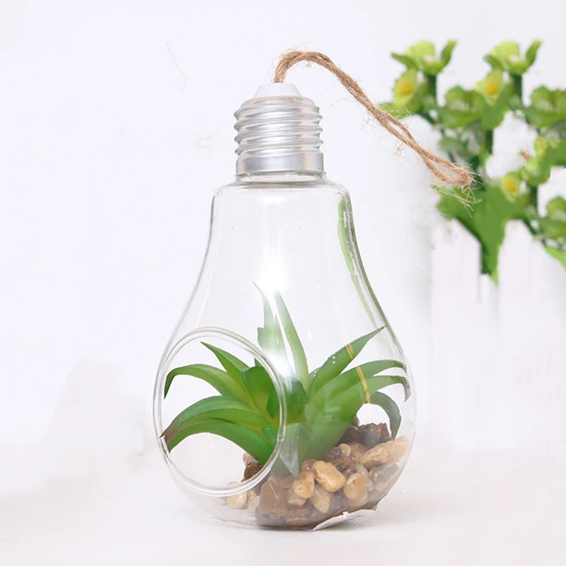 

Free Shipping 8pcs/pack Bulb Shaped Glass Terrarium Vase Home Decorative Creative Glassware Friend Gift China Supplier