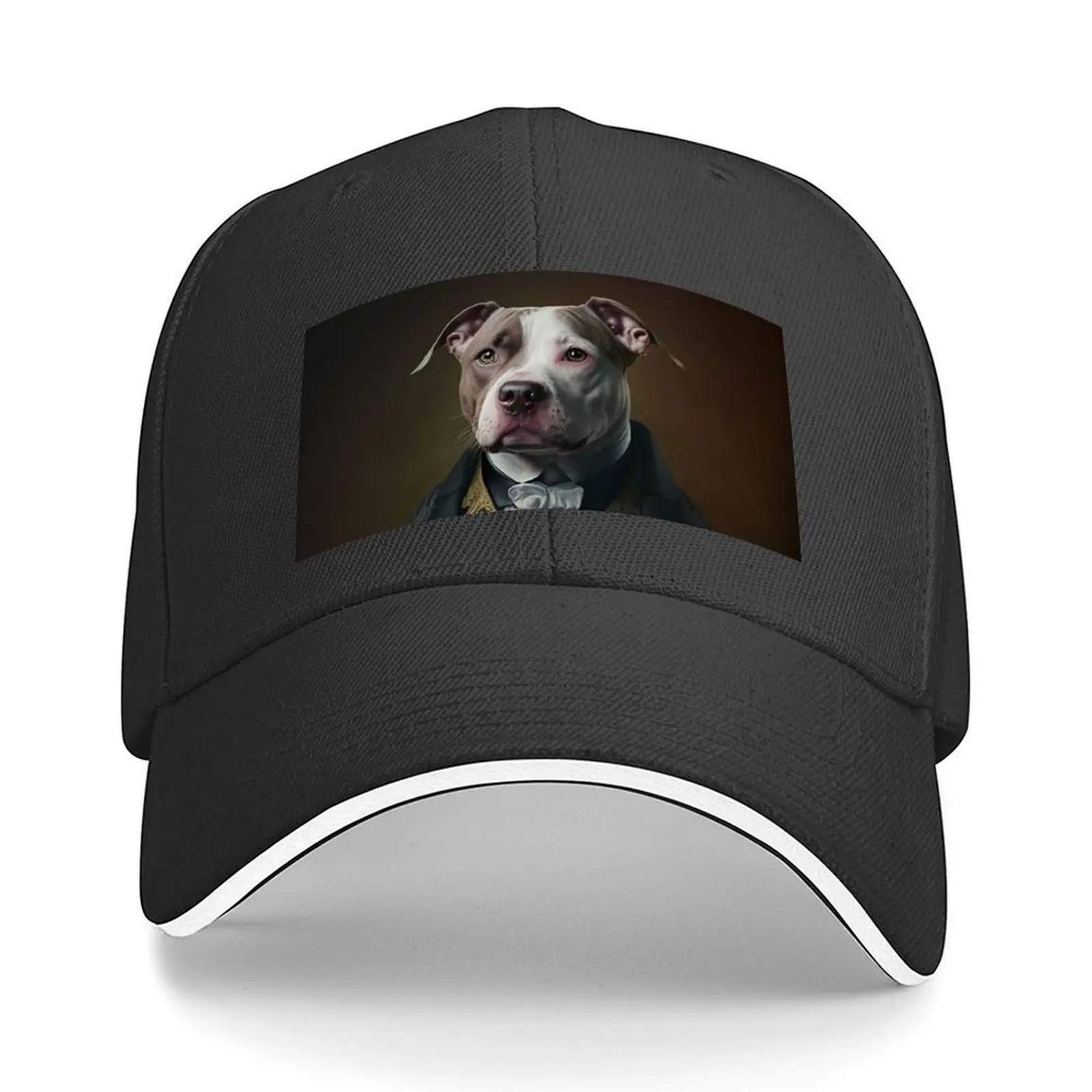 

A portrait of a Pitbull Baseball Cap Christmas Hat Golf Hat Man Golf Hat derby For Man Women's