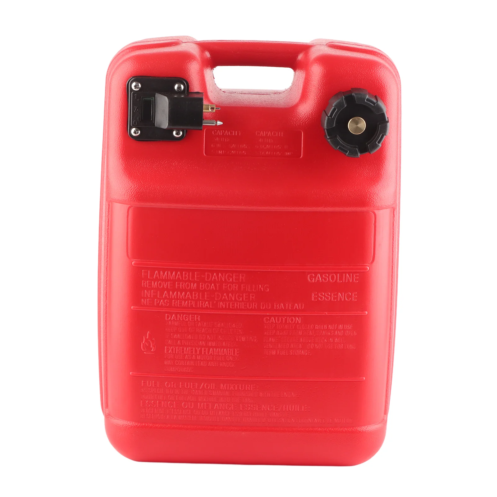 

Plastic Boat Fuel Tank 24L Portable Marine Outboard Fuel Tank with Exhaust Design Red Repalcement for Yamaha