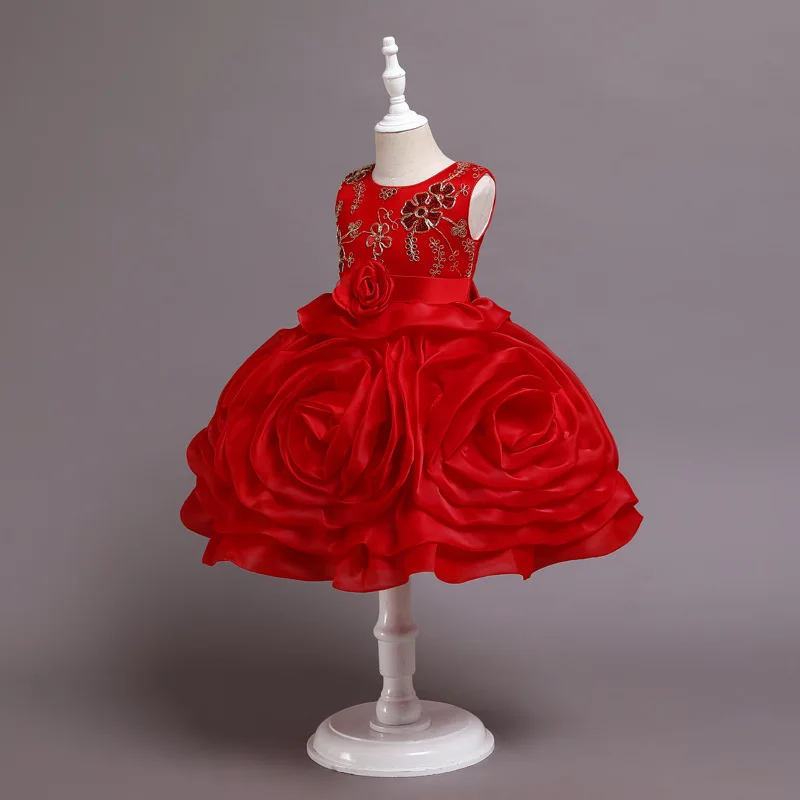 

Elegant Dress for Girls Kid Party Dresses Flower Girl Ceremony Clothes Ball Gown Performance from 3 to 10 Years