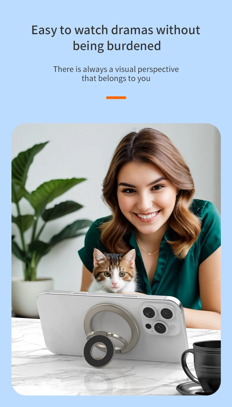 Für Magsafe Handy Griff Doppelseitige Magnetische Ring Telefon Halter Handys Ständer Telefon Zubehör Unterstützung Telefon Grip Tok – Detail 12