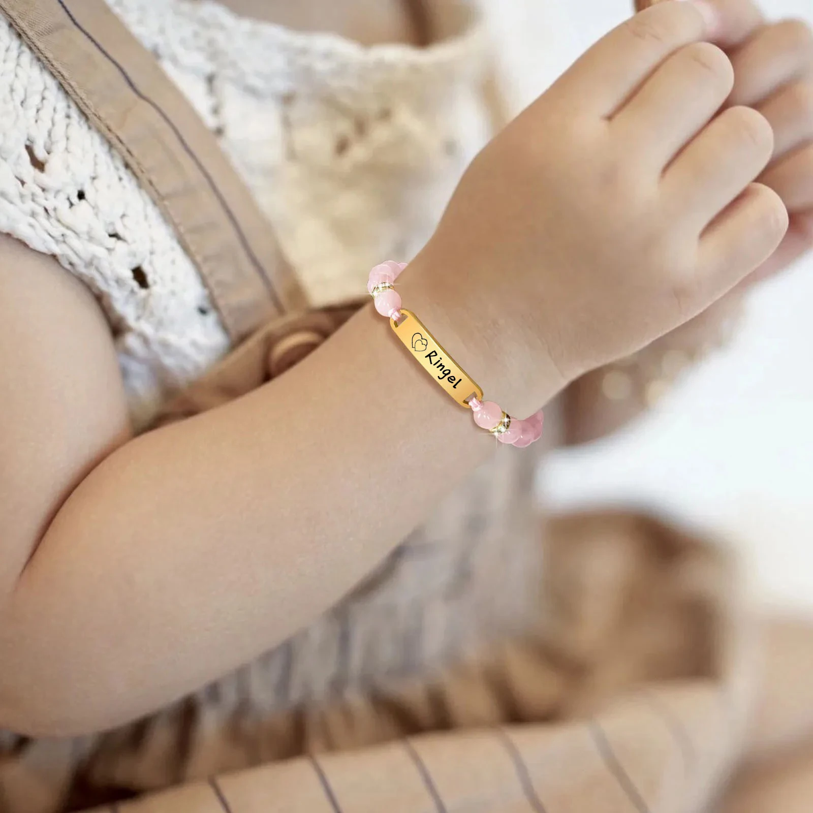 Personalized Baby Bar Bracelet Custom Name ID Bracelet for Children from Mom Engraved Kid Name Bracelets for Girls Boys New Born - view 4