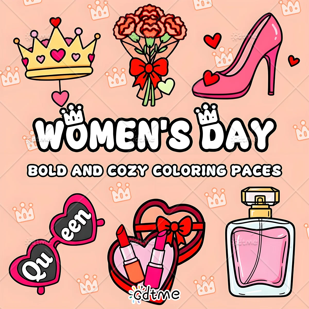 Women's Day Coloring Book for Adults - Bold Easy Patterns, Stress Relief & Relaxation Art Therapy Drawing Book for Women