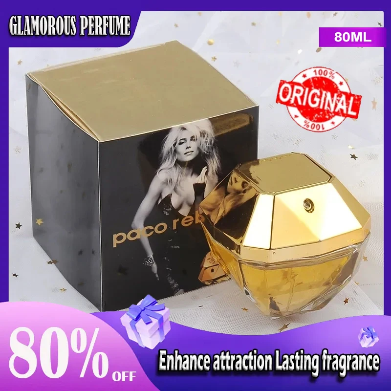 Perfume 80ML Luxury Eau De Parfum Long Lasting One Million Women's Cologne Fragrance Glass High Quality Body Spray