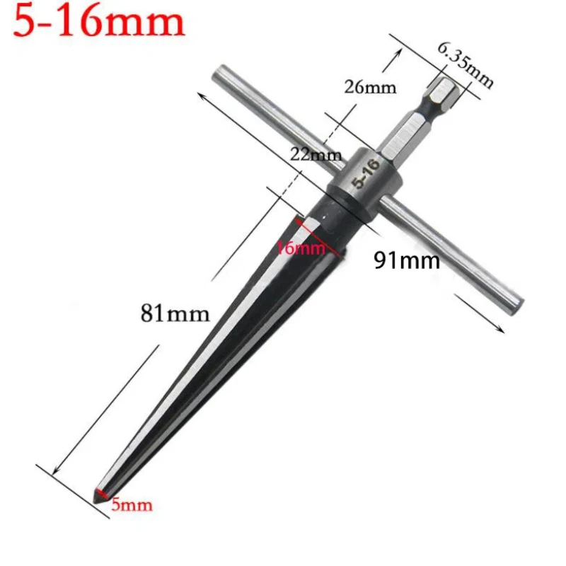 For Household conical reamer, woodworking T-shaped reamer, hole opener, electric drill reamer, cutting tool