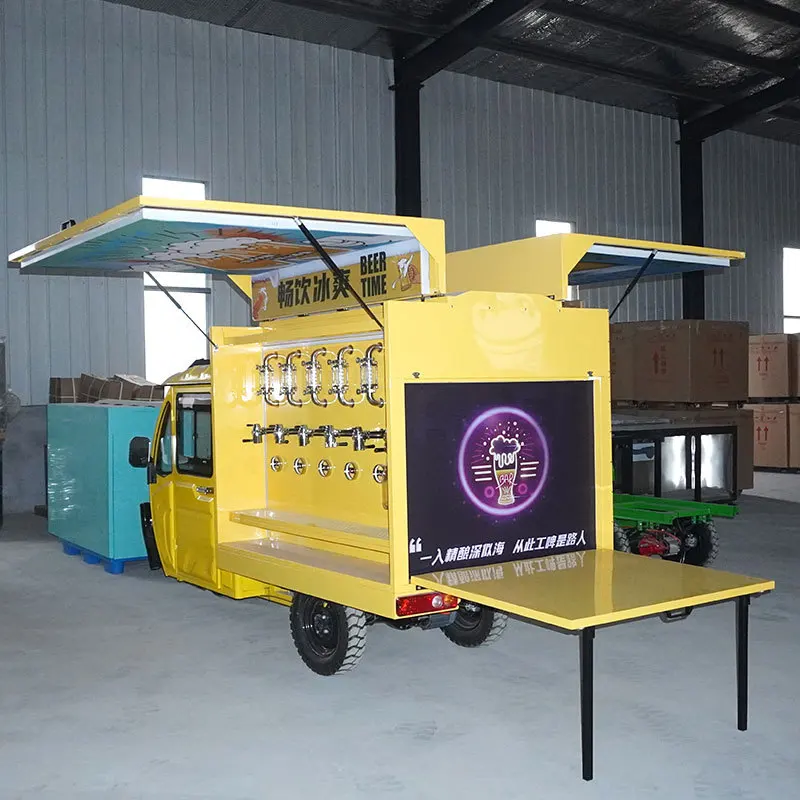 آلة بيع النبيذ المتنقلة دراجة ثلاثية العجلات التبريد في الهواء الطلق كشك الوجبات الجاهزة #3