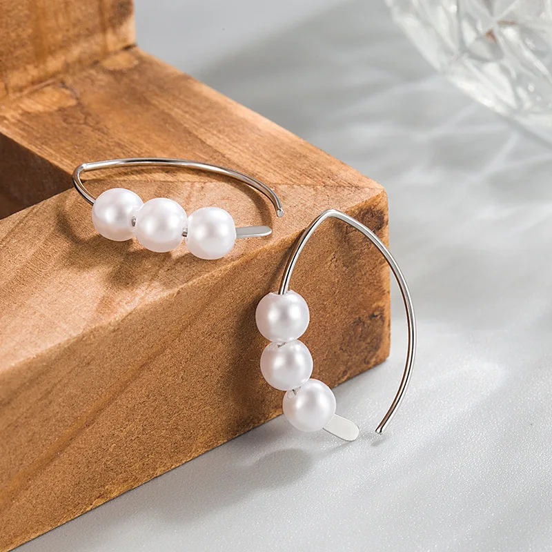 Fashion Delicate Small Pearl Earrings for Women Fashionable Simple High-quality Ear Hoops Unique Design Jewellery - Image 5