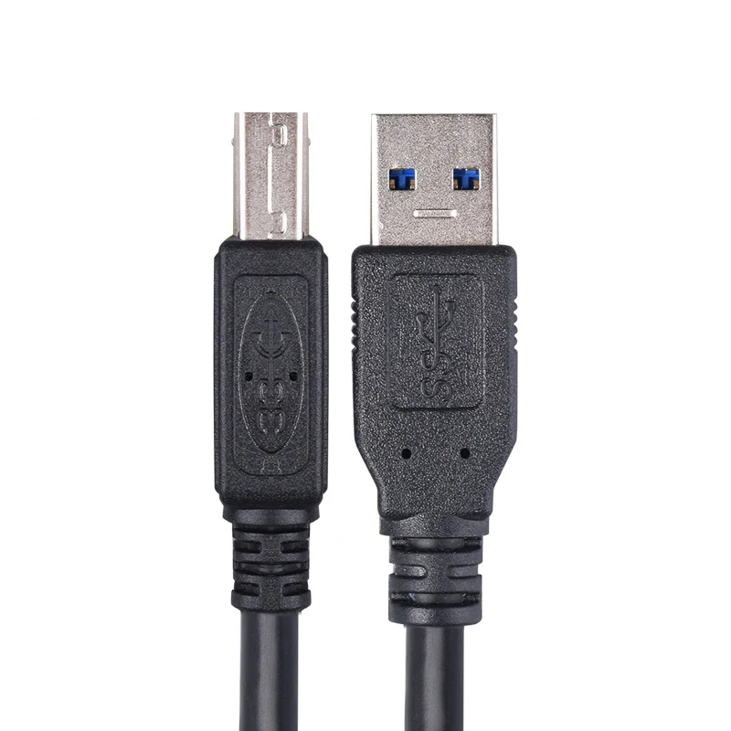 RSHTECH kabel Printer USB 3.0 USB-A ke kabel USB-B, 5Gbps kecepatan tinggi A Male ke B Male untuk pemindai driver eksternal Desktop