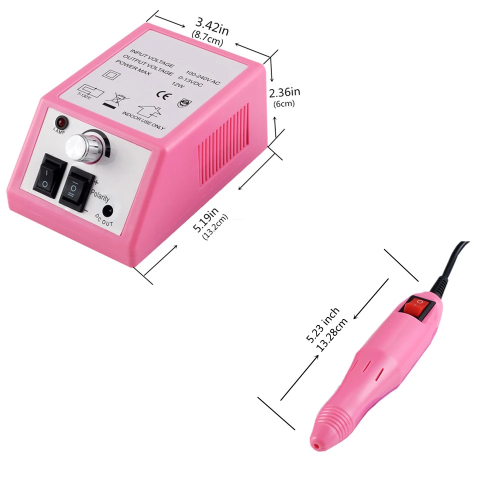 Set di macchine per trapano per unghie Kit di lime per unghie professionali Punte da trapano Strumenti per rimuovere lo smalto gel Frese per manicure Pedicure Unghie acriliche