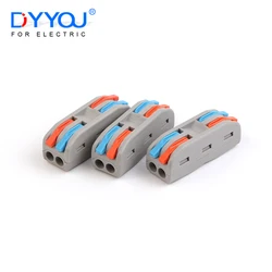 10PCS SPL2/3 Connector Wiring Terminal Quick PCT Lamp Wire Connector Parallel Wire Junction Box 2 in Multiple Out Splitter