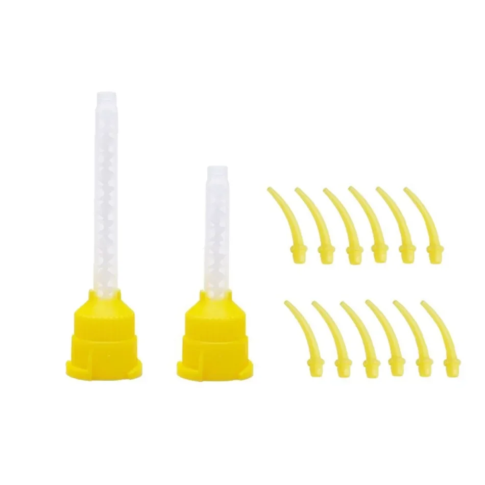 

100 Pcs Dental Mixing Tips Impression Materials Lab Denture Laboratory Silicone Rubber Gun Conveying Mixing Head