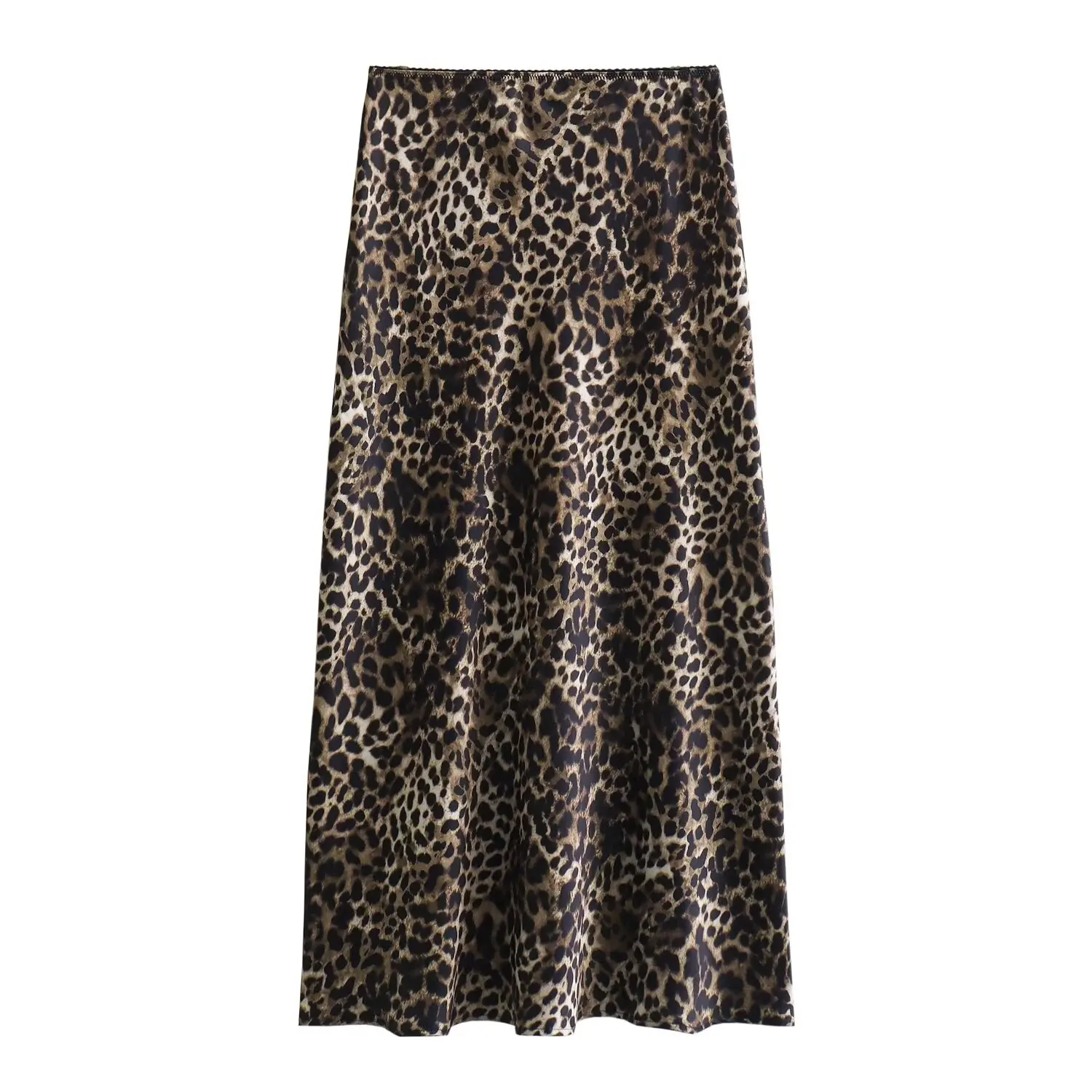 

Withered 2024 Faldas Mujer Moda Skirts Womens XS-L French Midi Skirt Women Ladies High Street Fashion Leopard Print