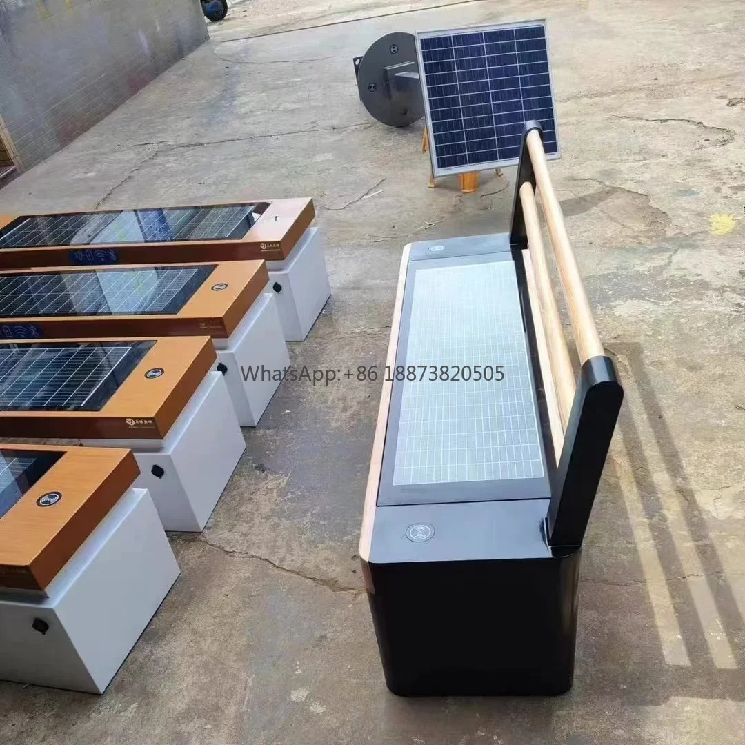 Benches Outdoor Garden Park Advertising Solar Smart Bench