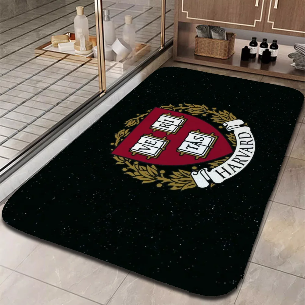 Carpets for Bed Room Decor H-Harvard University Custom Welcome Mat Floor Mats House Entrance Mat Aesthetic Room Decoration Home