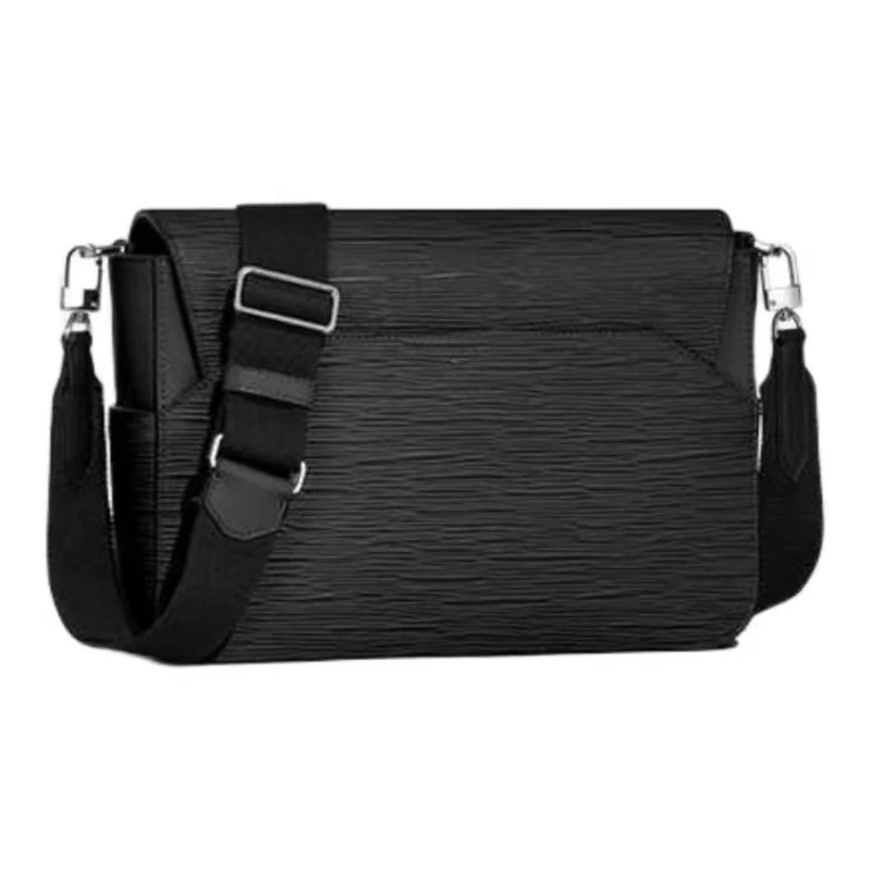 

Luxury Men Crossbody Bag Classic Simple Leather Sling Bag High Quality Messenger Bag for Daily Commute Casual Outdoor