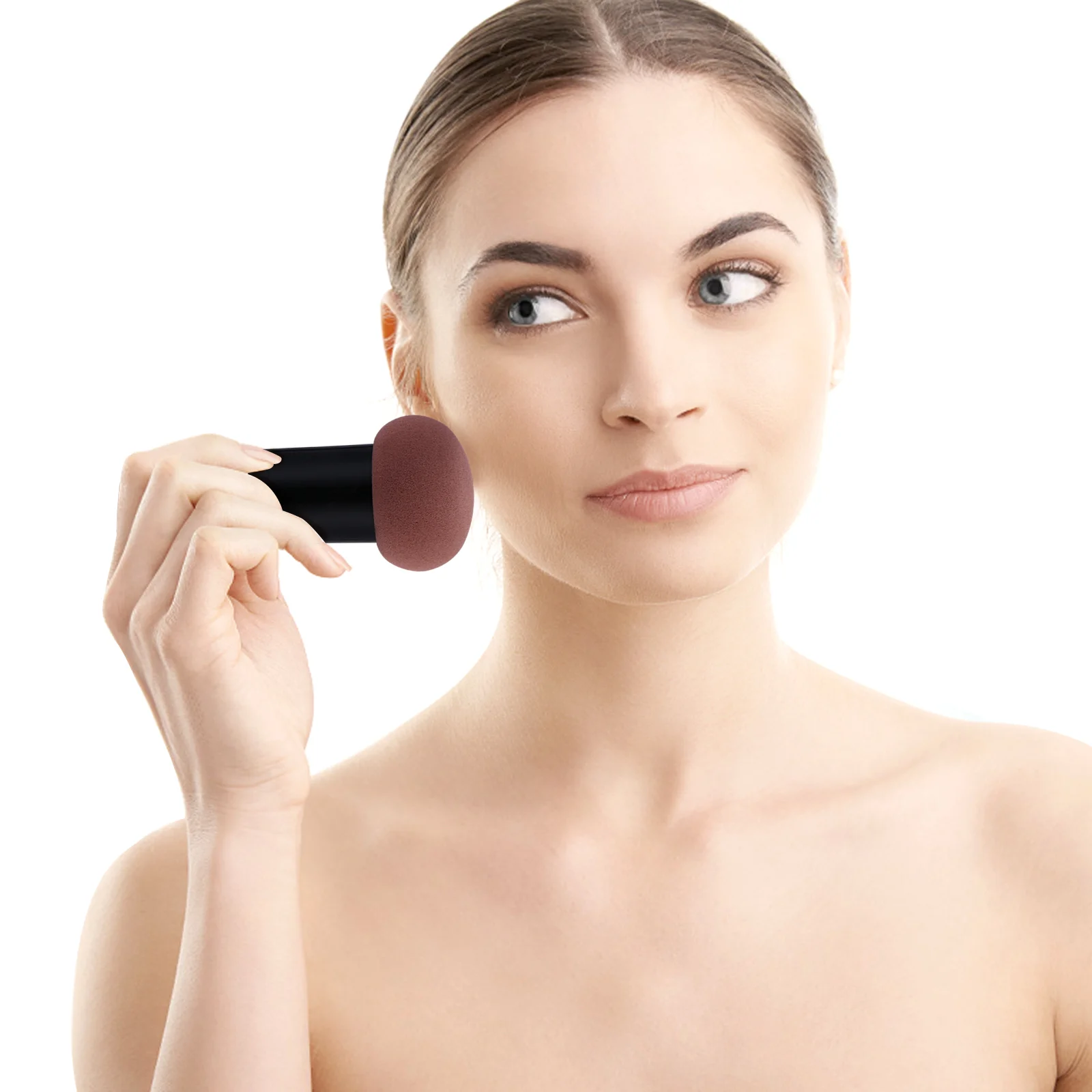 Éponge de maquillage sèche et humide, 5 pièces, couleurs mélangées, bouffante en forme de champignon, mélangeur, fond de teint pour le visage, Blush, Salon, maison, voyage, professionnel