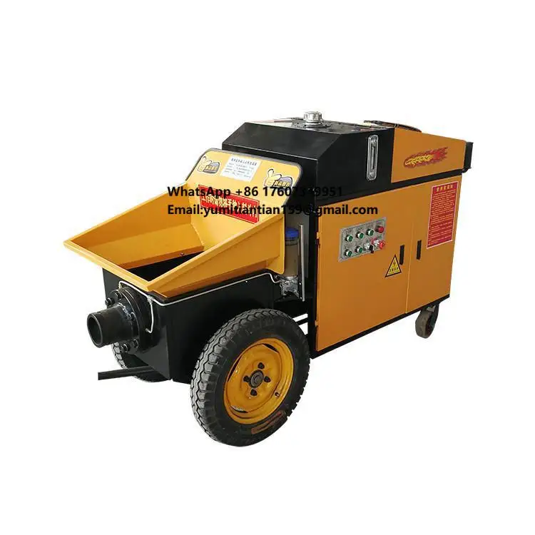 

Fine Stone Concrete Pump Construction Site Diesel Engine Movable Concrete Cement Pump