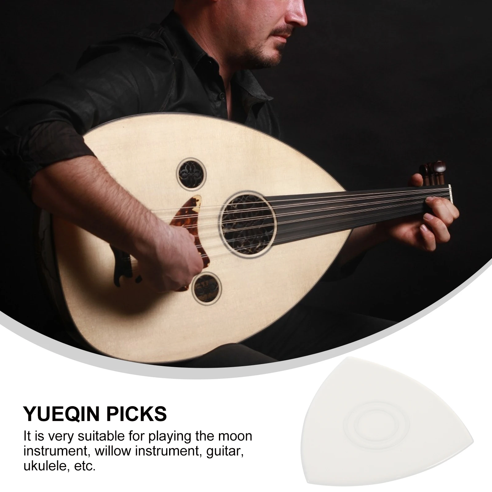 

12 Pcs Picks Durable Nylon Guitar Ukulele Yueqin Picks Yueqin Liuqin Musical Ukulele Accessories Supplies Accessories