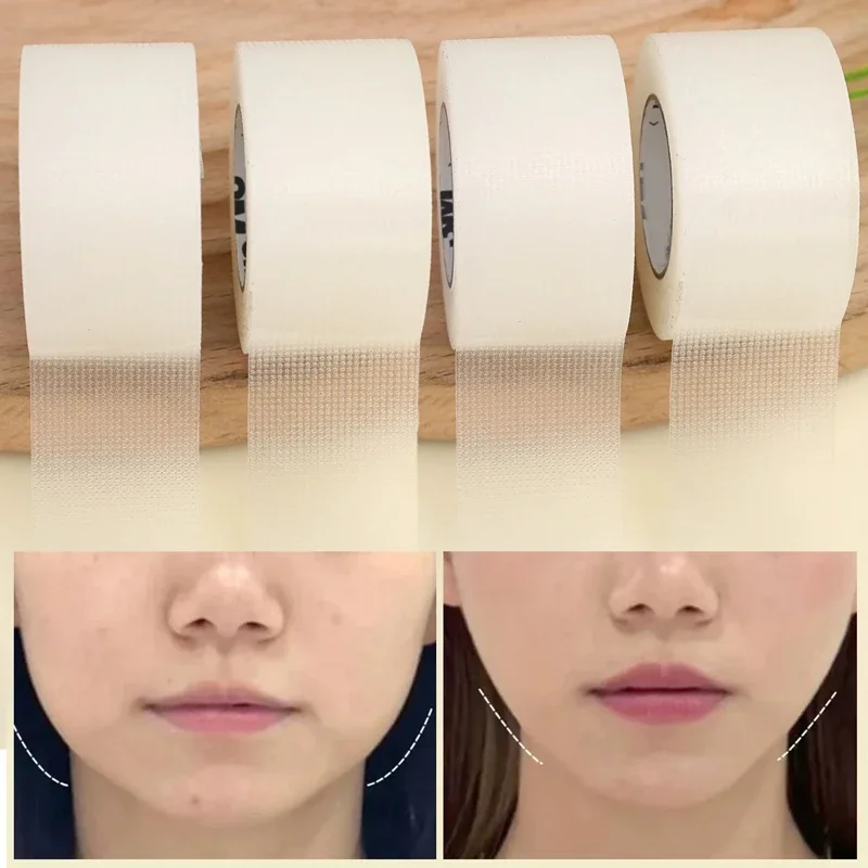 เทปพลาสติกใสสำหรับหน้า 8 เมตร/ม้วน ระบายอากาศได้ดี สำหรับแต่งหน้าคอสเพลย์ ยกกระชับผิว ลดริ้วรอย เทปติดตาสองชั้น