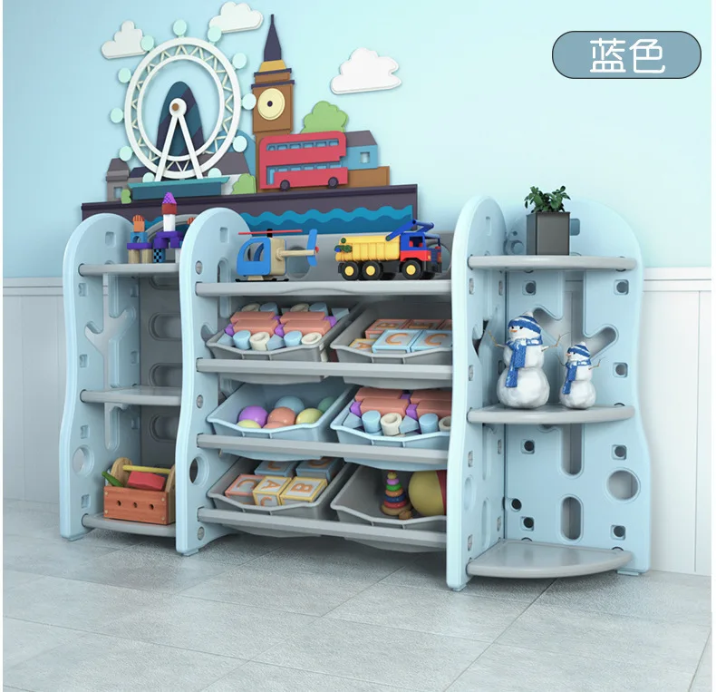 Children\'s bookshelf toy sorting cabinet storage rack baby storage cabinet baby picture book storage cabinet