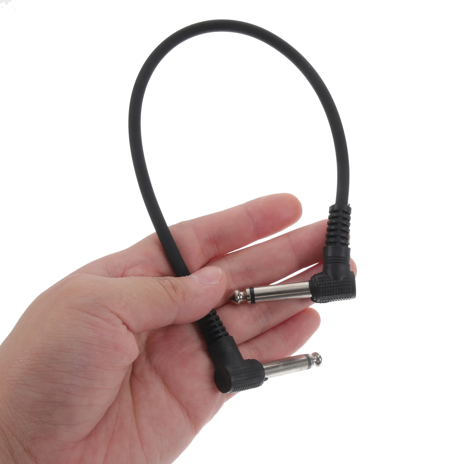 

6Pcs Guitar Effect Cables Professional Patch Cords Flexible Low Capacitance Right Angled Instrument Audio Wires for Stage Studio