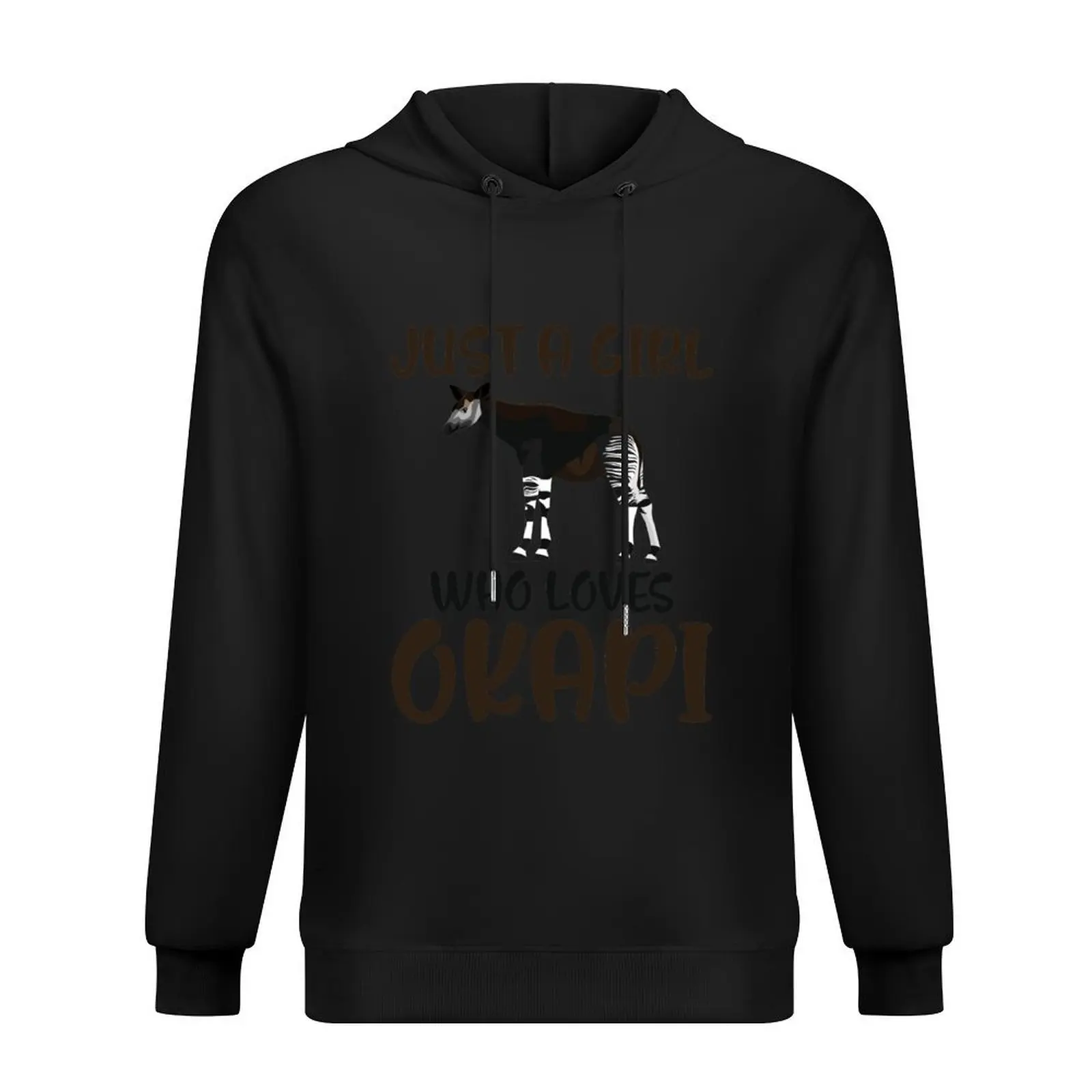 

Just a Girl Who Loves Okapi Hoodie aesthetic clothing graphic t shirts men fashion men autumn clothes hoodie