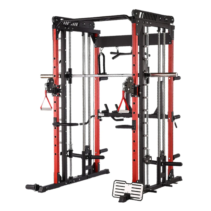 

Multifunctional squat rack machine fitness equipment Asuka gun barrel rowing comprehensive