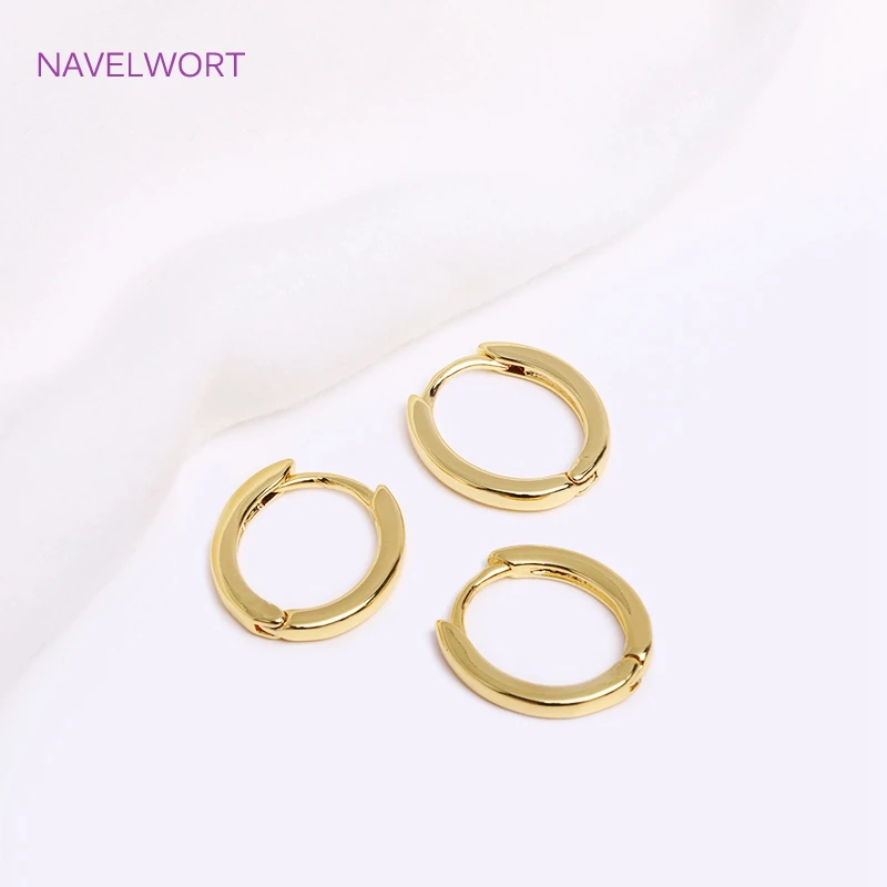 Trendy Gold Color Brass Hoop Earring Fashion Jewelry For Women,Vintage Round Huggies Earrings Premium Luxury Accessories