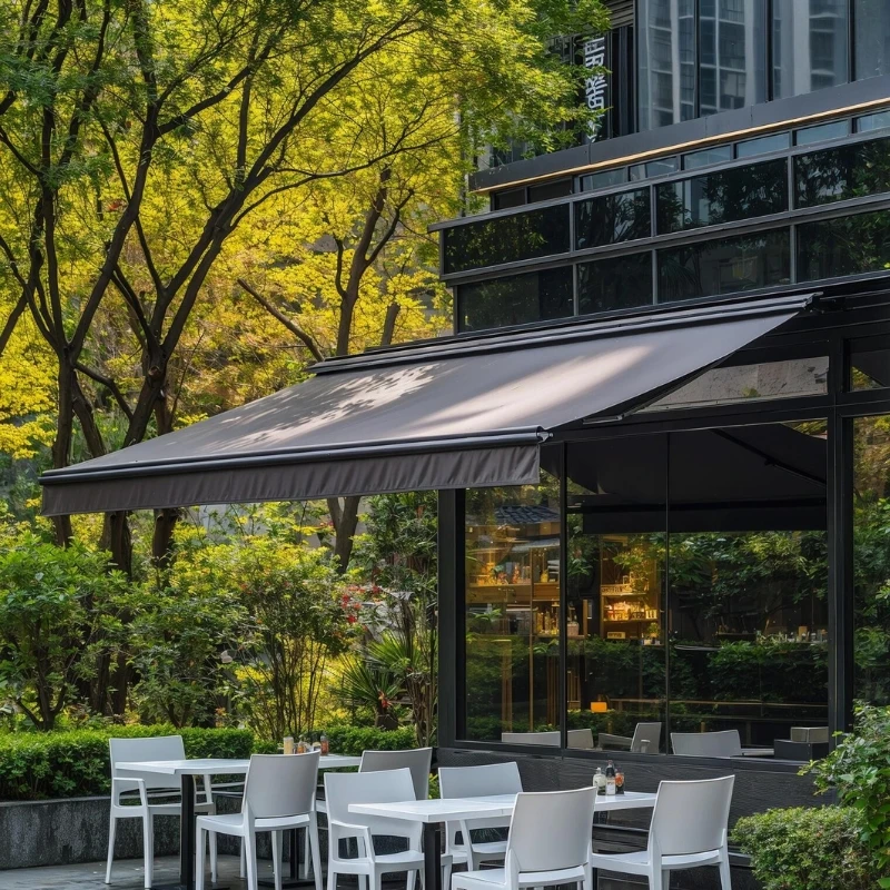 

Customized Modern Luxury Aluminum Alloy Retractable Awning Full Box Remote Control Automatic Folding Arm UV Protection Motorized