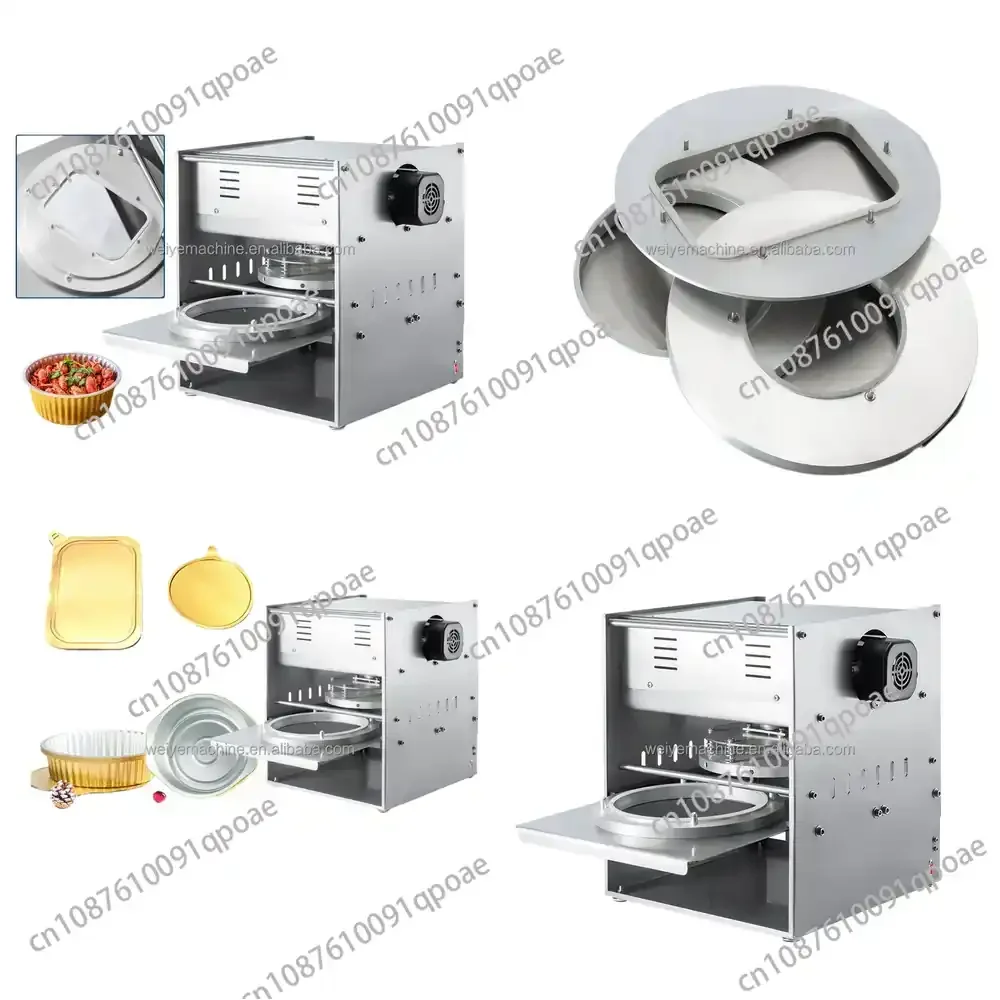 Commercial Sealing Machine for Bowls and Lunch Boxes for Food Industry Plastic Container Packaging Equipment Automatic Vacuum