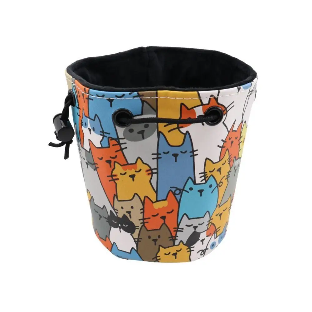 Graffiti Welpen Golf Ball Lagerung Tasche PU Leder Nette Praktische Golf Ball Kordelzug Beutel Wasserdicht Cartoon Golf Ball Container