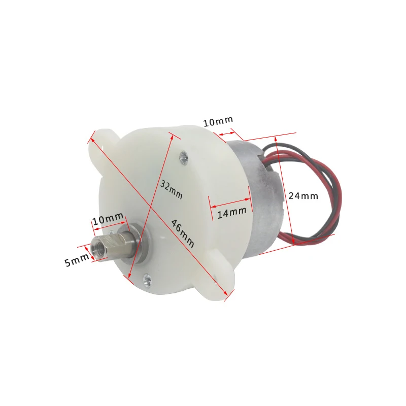 JS-30 Gear Motor 6V Micro Gear Motor Eccentric Low Speed 5RPM 10RPM 40RPM 100RPM Plastic Gear Mute Gear Eeducer