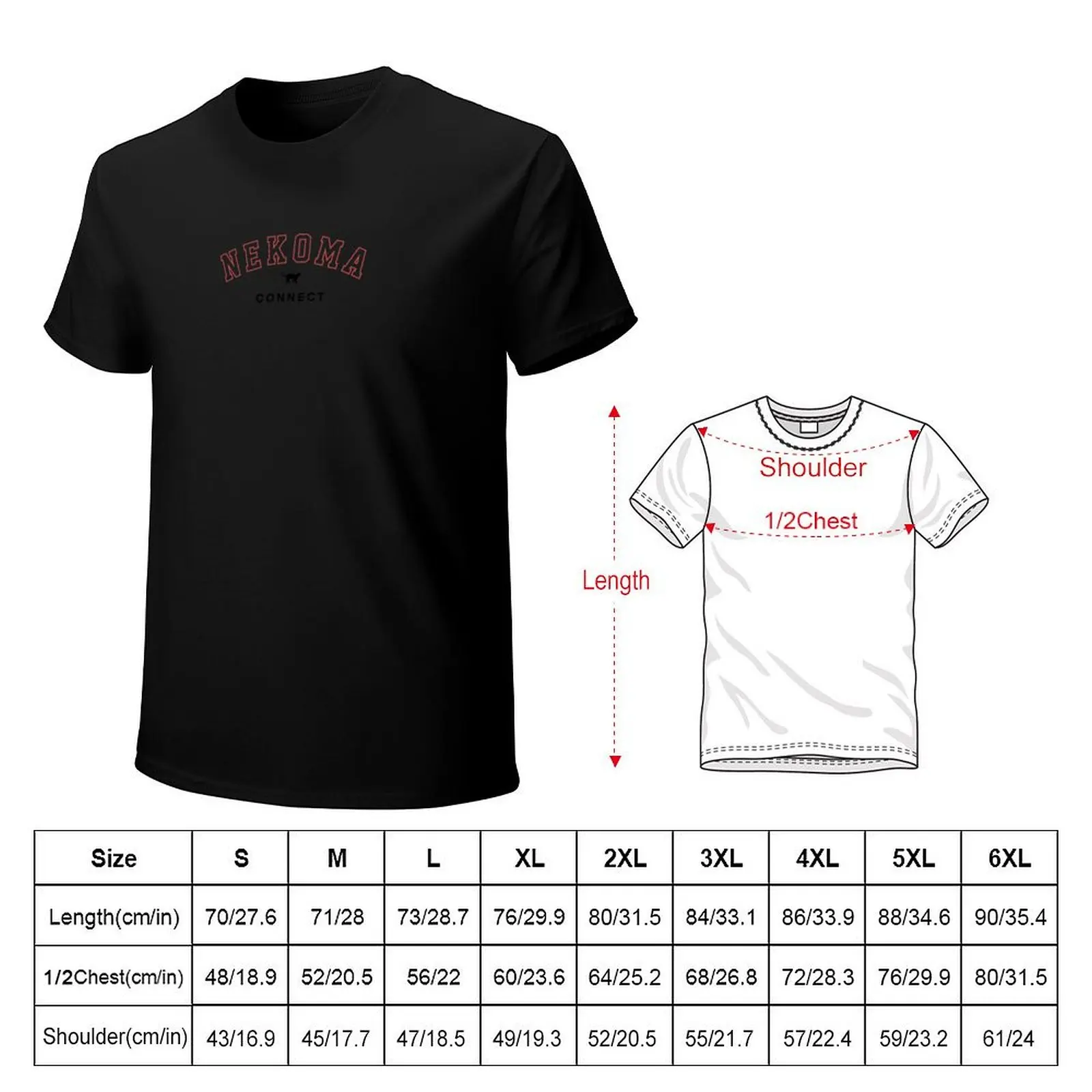 Nekoma Team Slogan T-Shirt graphic t shirt vintage customs design your own aesthetic clothes cute clothes mens cotton t shirts