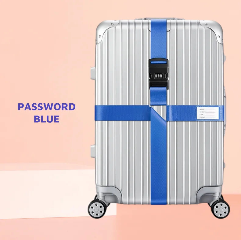 6 Cinghie Per Bagagli Colorate Regolabili 100-188 Cm – Fascette Per Valigie Da Viaggio In Nylon Robusto
