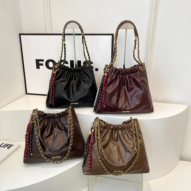 

2025 New Quilted Tote Bag - Crossbody/Shoulder Purse for Women, Wrinkle Textured Designer Bag, Spacious Work Bag